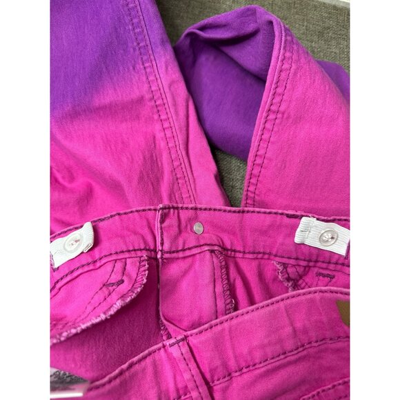 Jordache Girls Size 8 Ankle Super Skinny Jeans Adj Waist Pink & Purple Ombre - Picture 6 of 8